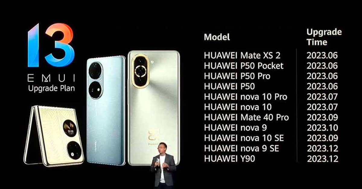 HUAWEI EMUI 13 smartphone upgrade confirm
