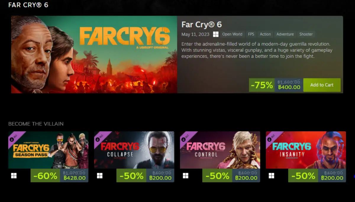 Far Cry Sale Steam 