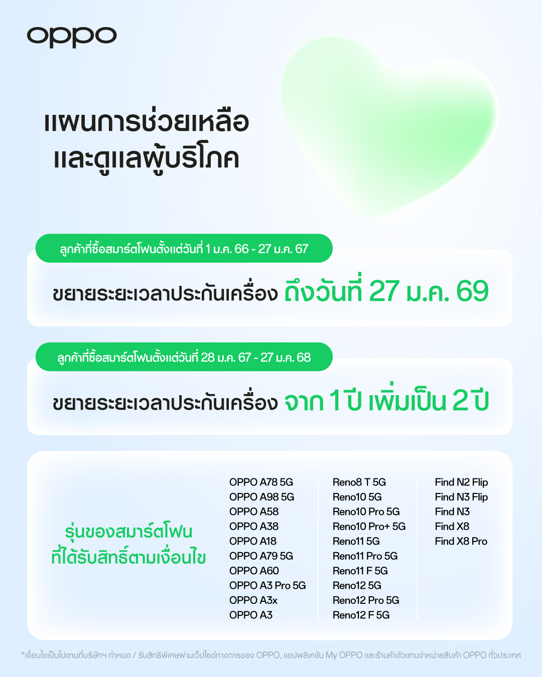 OPPO ดูแลผู้บริโภค