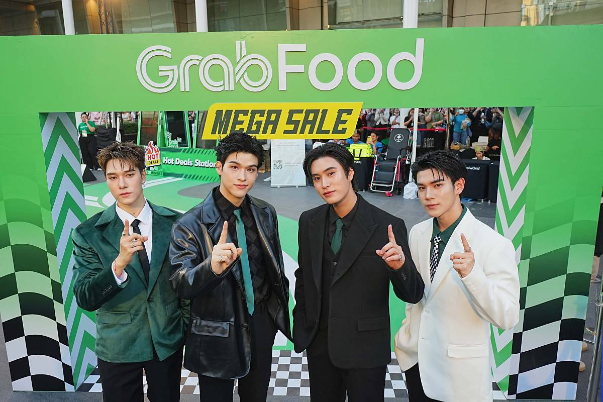 แกร็บฟู้ด เปิดตัว 4 หนุ่มไอดอล