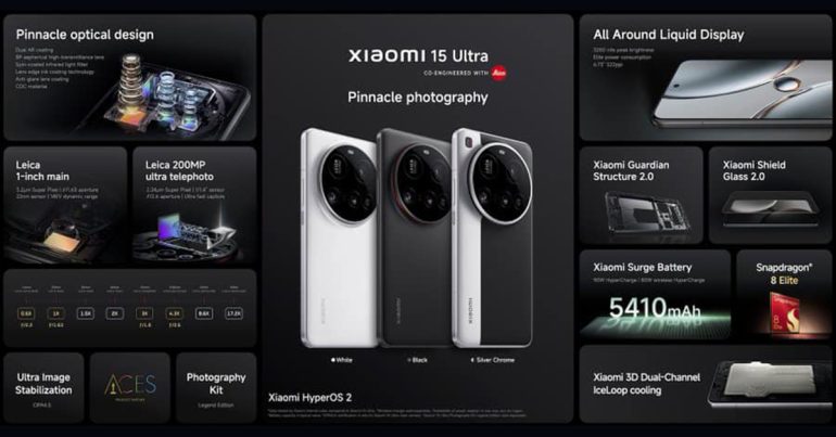 Xiaomi 15 Ultra เปิดตัว
