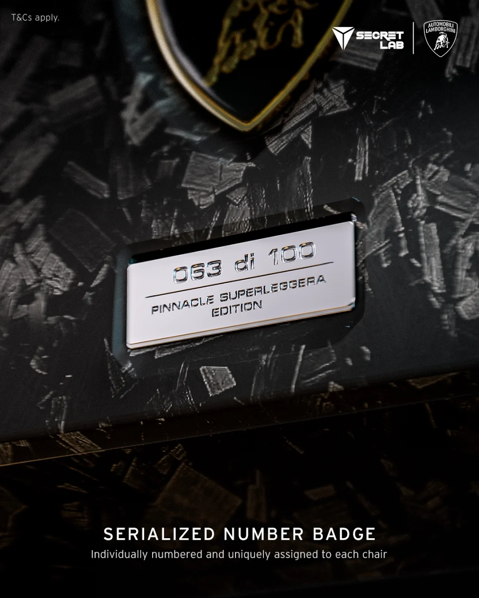 Secretlab x Lamborghini Pinnacle Superleggera