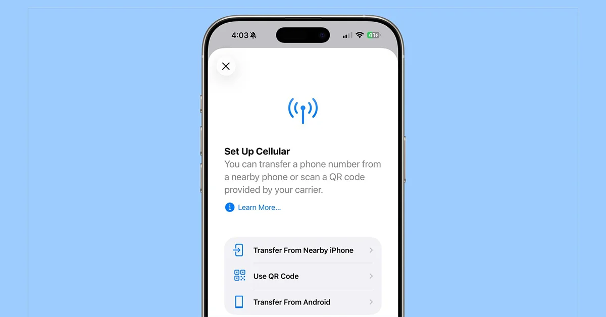 iOS 26 eSIM iPhone Android